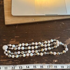 40” Multi Strand 1950’s Confetti Encrusted Miracle Of A Necklace